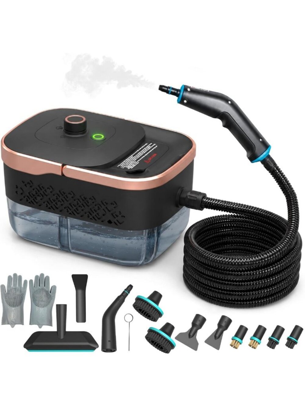 Portable Handheld Steam Cleaner with 16 Accessories, Fast Heat-Up & Adjustable